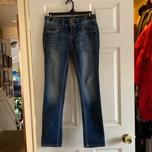 Jade Dark Blue Straight Leg Jeans